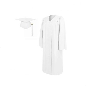 Hotsell Adult White Matte Graduation Gown And Cap Tassel