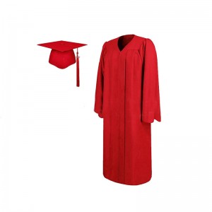 Hotsell Adult Red Matte Graduation Gown And Cap With Tassel