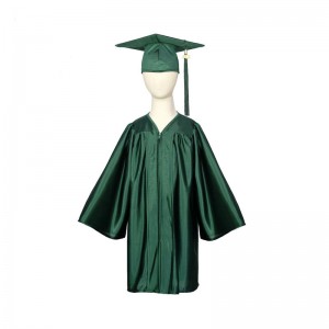 Chindren shiny graduation gown