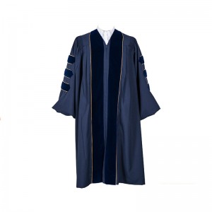 Deluxe scanalata Dottorato Gown