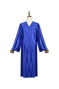 Hotsale Shiny Blue Graduation Gown