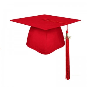 Red Matte graduation cap